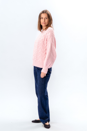 Emma Cable Knit - Candypink