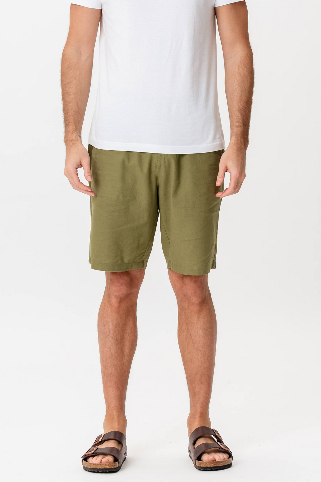 Linne Shorts - Grön
