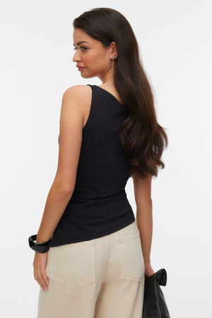 Kira Boat-Neck Top - Svart