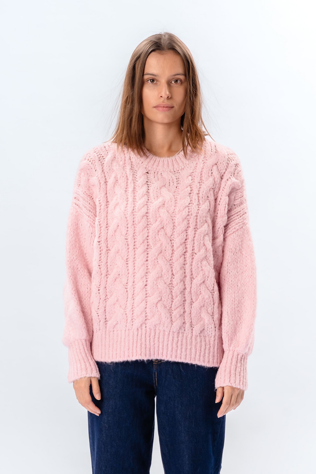 Emma Cable Knit - Candypink