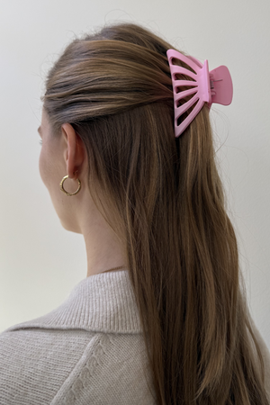 Ihålig hårklämma - Rosa