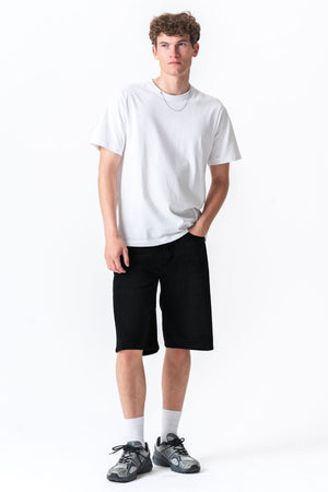 Denim Shorts Loose - Solid Svart