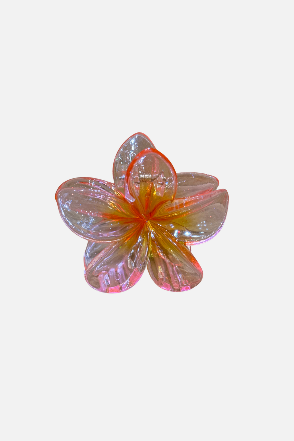 Blomma Hårklämma - Rosa/Orange