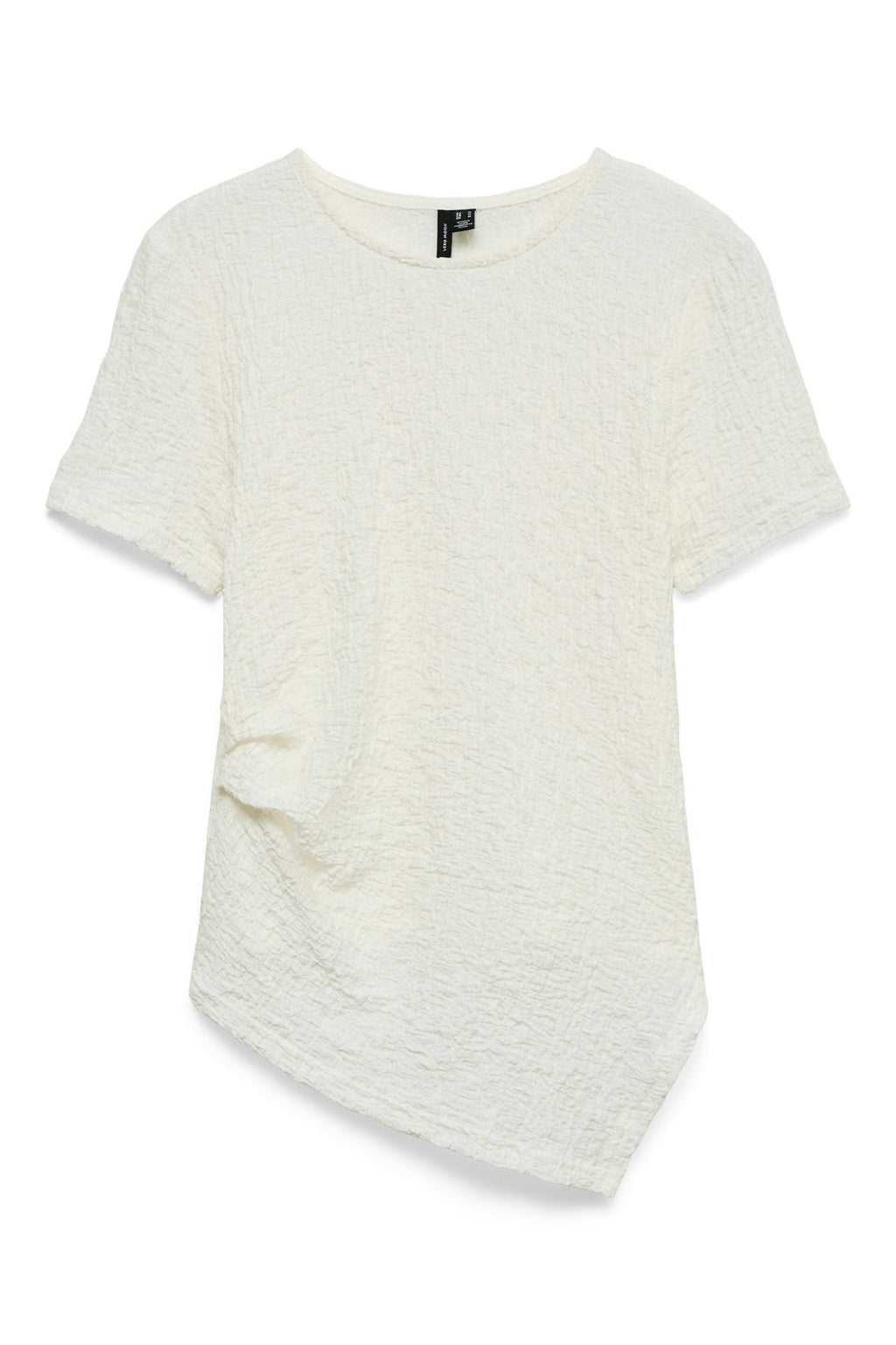 Alissia Asymmetrisk O-Neck Topp - Snow White