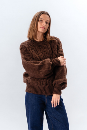 Emma Cable Knit - Choklad