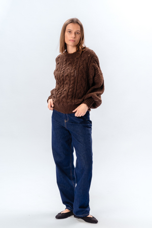 Emma Cable Knit - Choklad