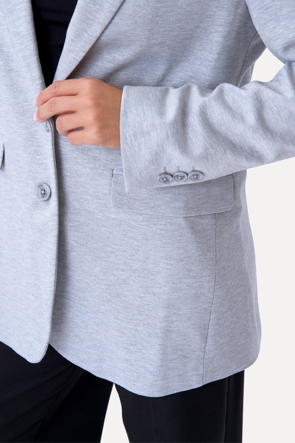 Klassisk fit Blazer - Ljusgrå