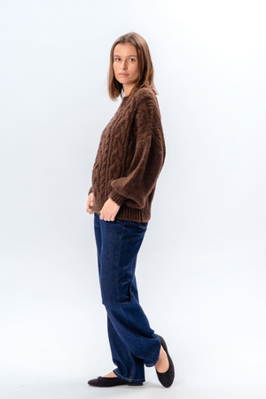 Emma Cable Knit - Choklad