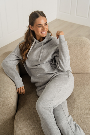 Essential Hoodie - Grå Melerad