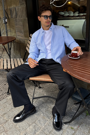 De Originala Performance Oxford Skjorta - Ljusblå/Vit