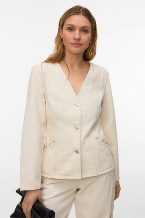 Leva String Ecru Denimjacka - Ecru