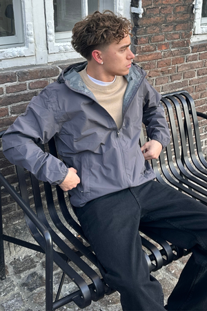 Vindjacka - Mörkgrå