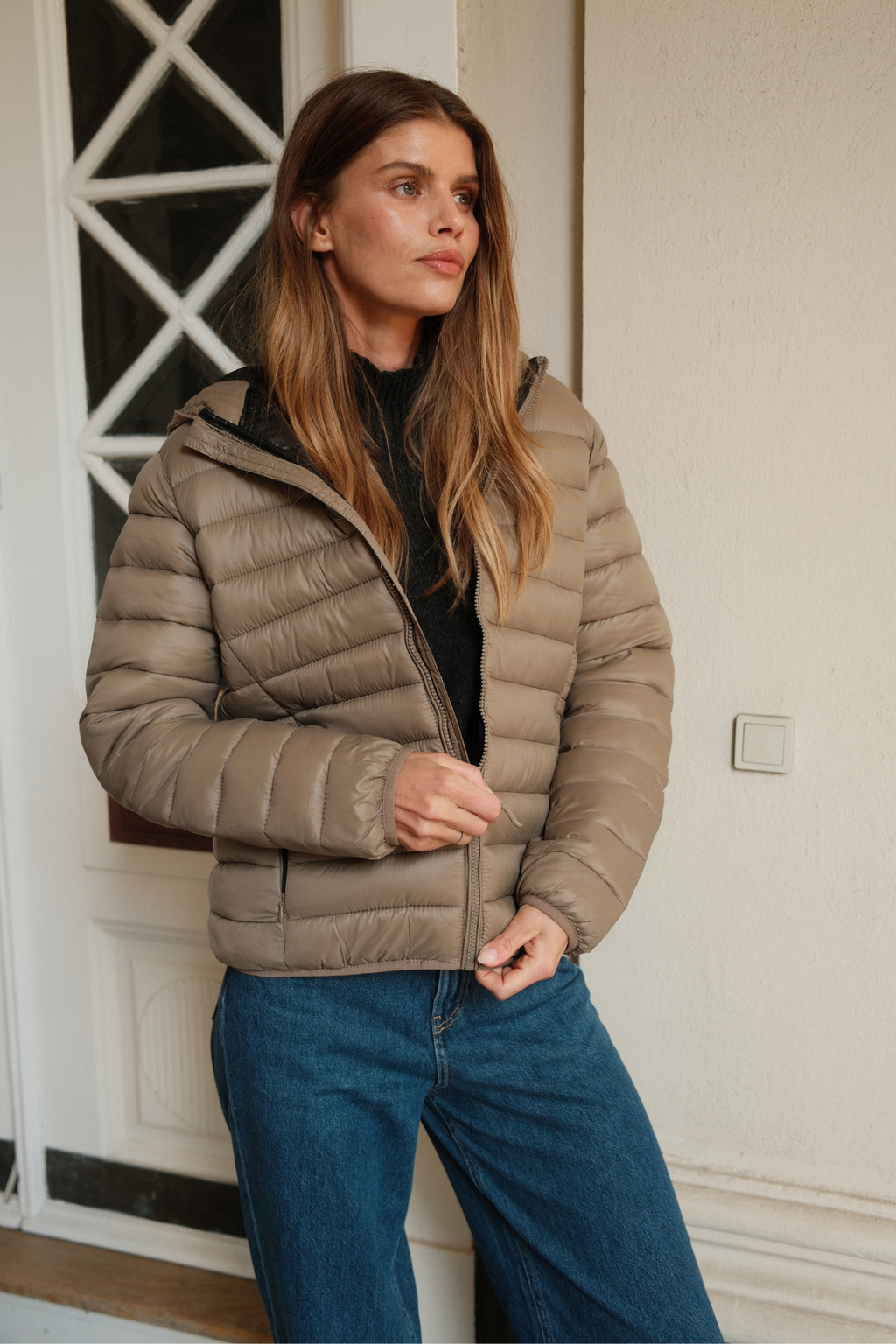 Lättvikts Pufferjacka - Sand
