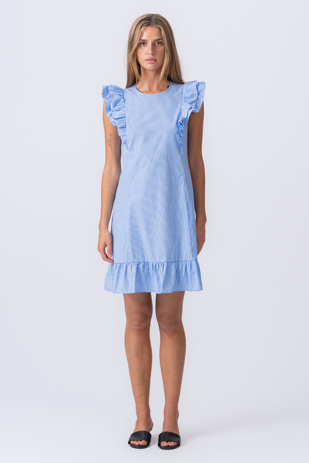 Aila Dress - Little Boy Blue / White