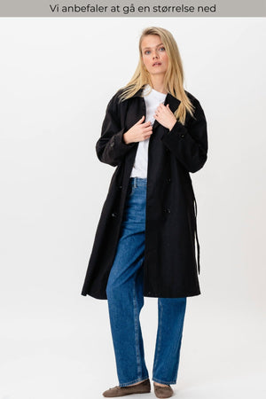 Linea trenchcoat - Svart