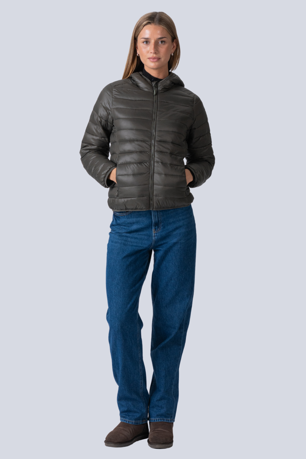 Lättvikts Pufferjacka - Olivgrön