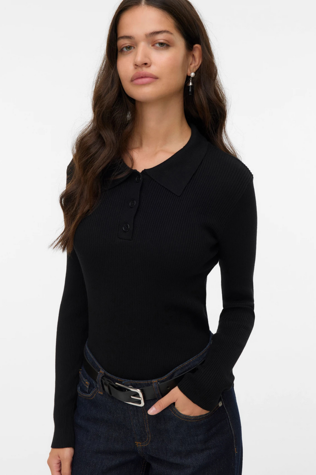 Silje Poloneck Pullover - Svart