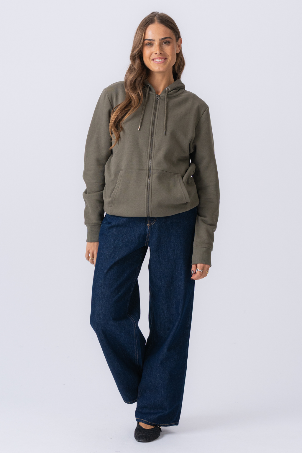Zip Hoodie - Grön