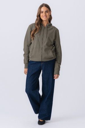Zip Hoodie - Grön