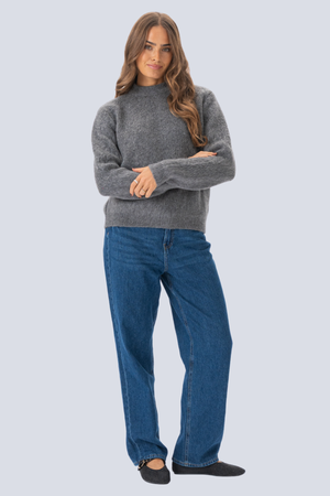 Hazel Stickad Tröja - Grå