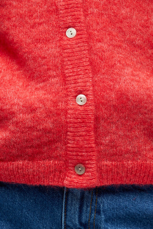 Agate Stickad Kofta - Poinsettia Melange