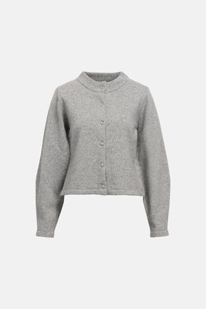 Zari Stickad Kofta - Medium Grey Melange