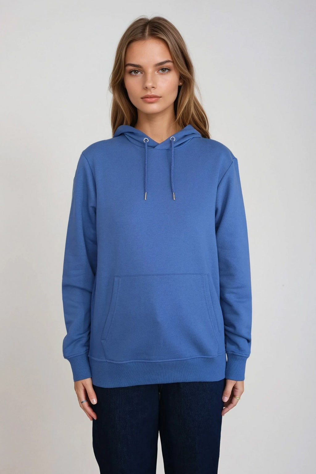 Sweatshirt Hoodie - Dovblå