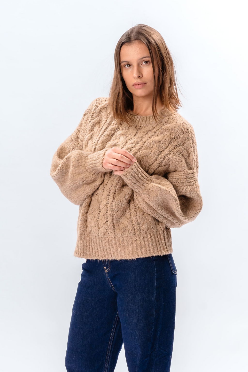 Emma Cable Knit - Beige