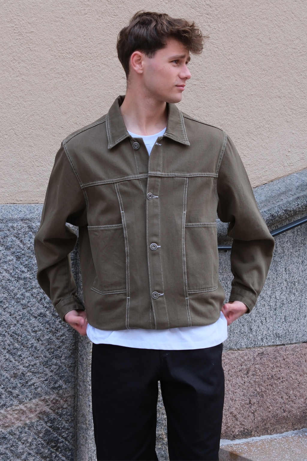 Jeansjacka - Khaki