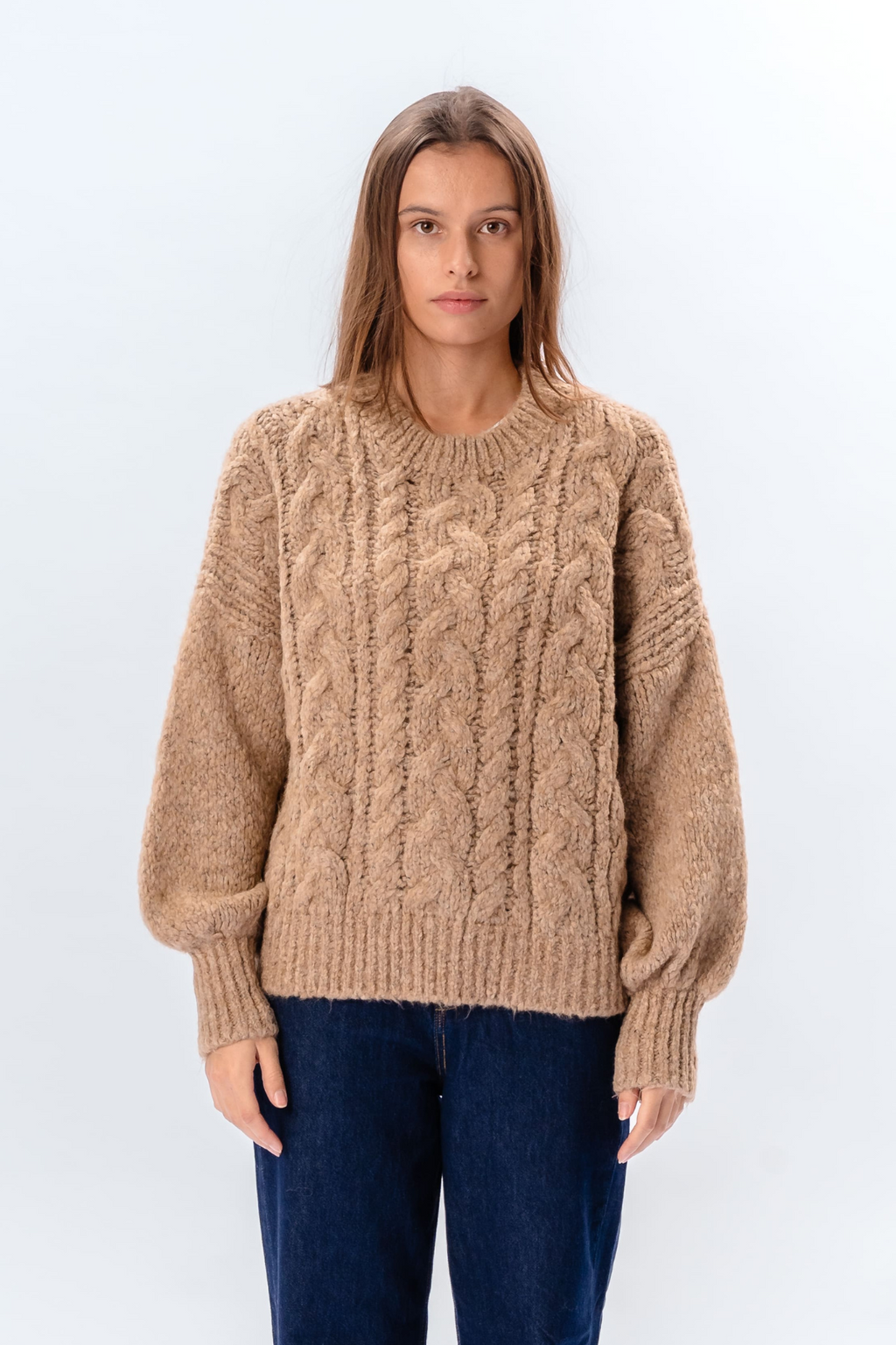 Emma Cable Knit - Beige