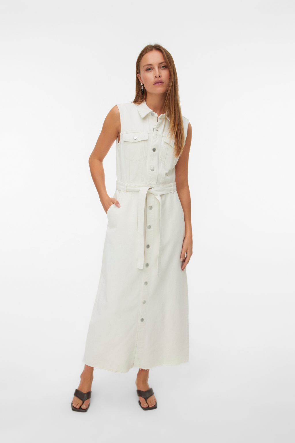 Molly Ank Denimklänning - Ecru