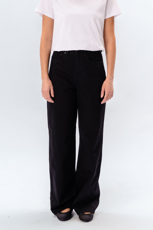 Performance Wide Jeans - Black Denim