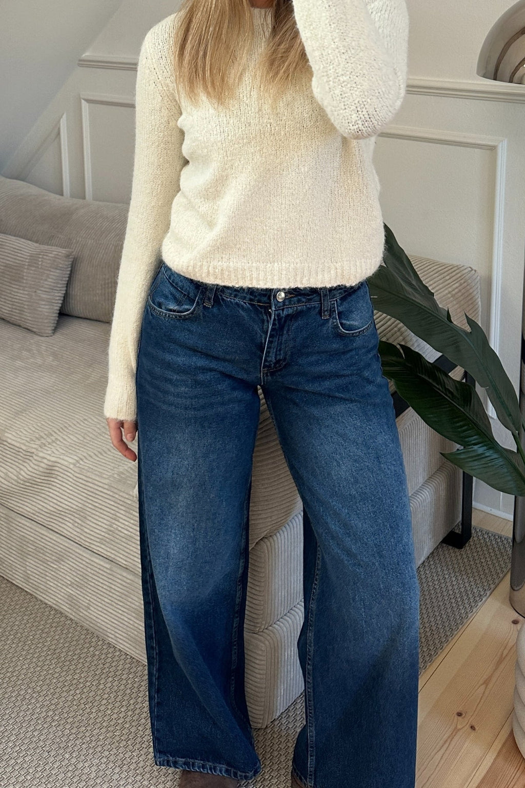 Serena Baggy Jeans - Medium Blue
