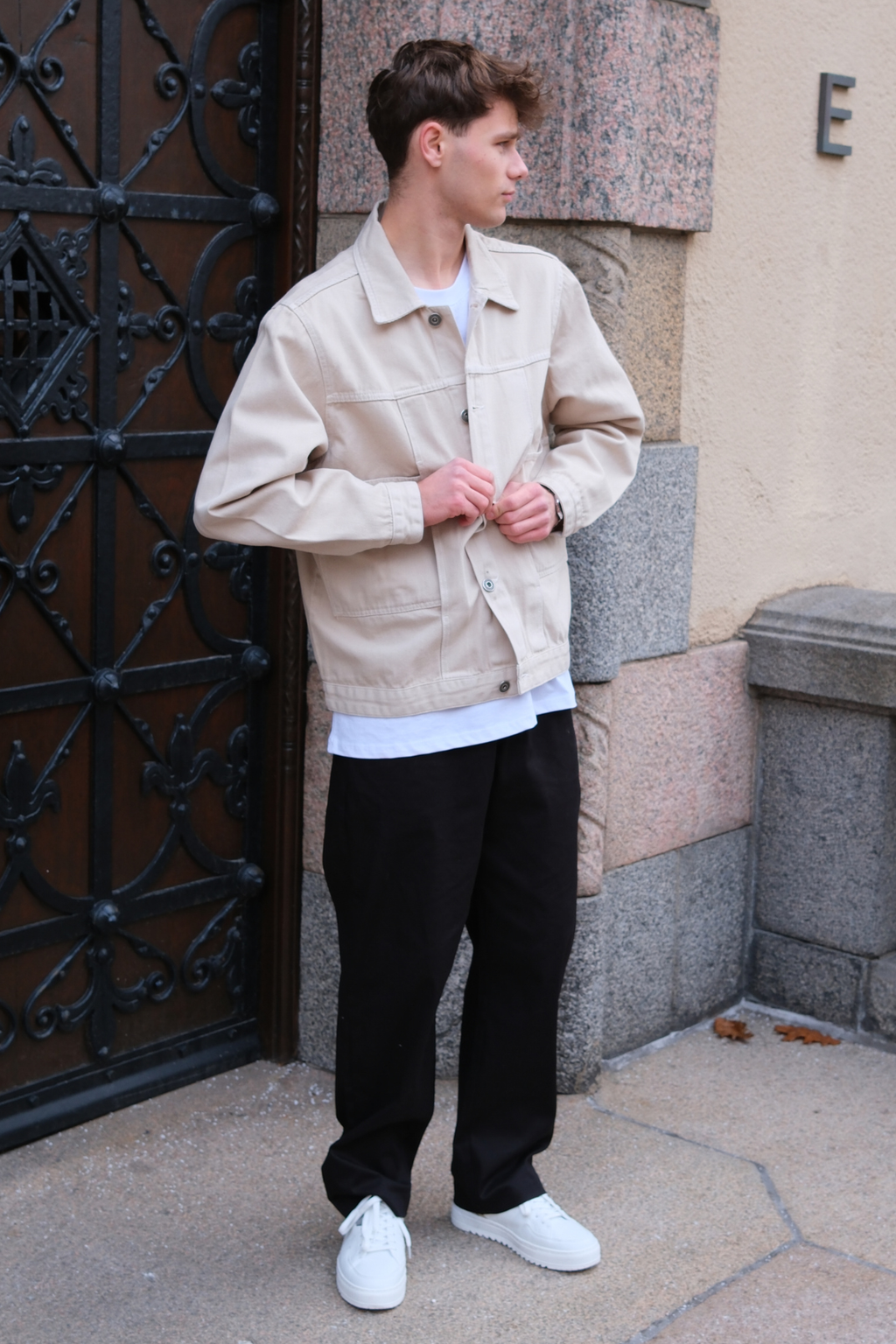 Jeansjacka - Beige