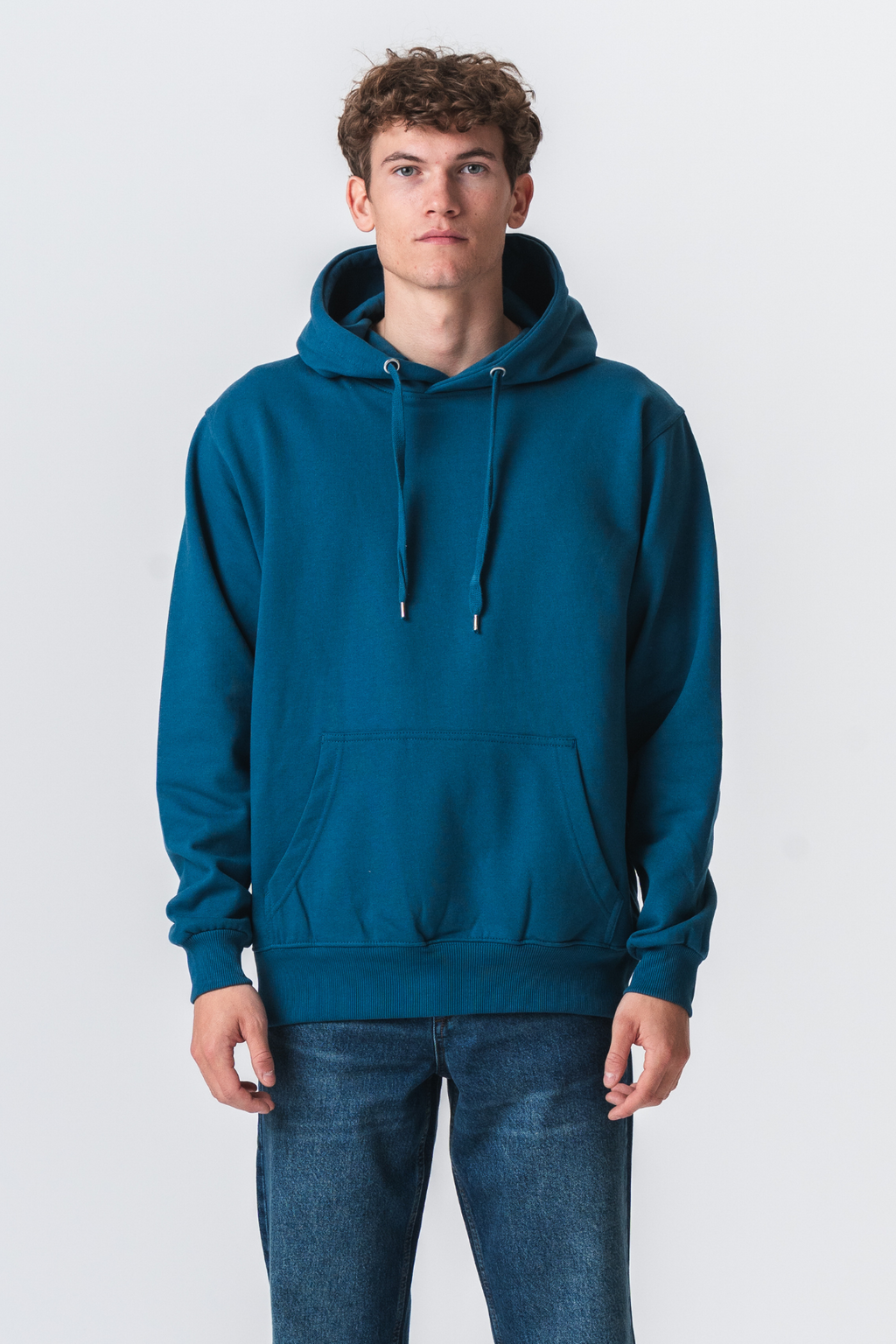 Basic Hoodie - Petroleumblå