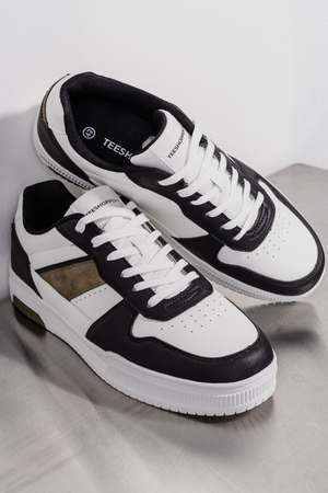 Classic Sneaker - Vit/ svart/ khaki