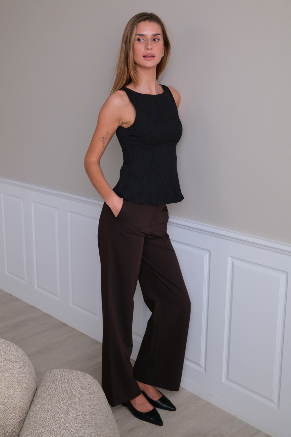 Rosalie Wide Pants - Brun