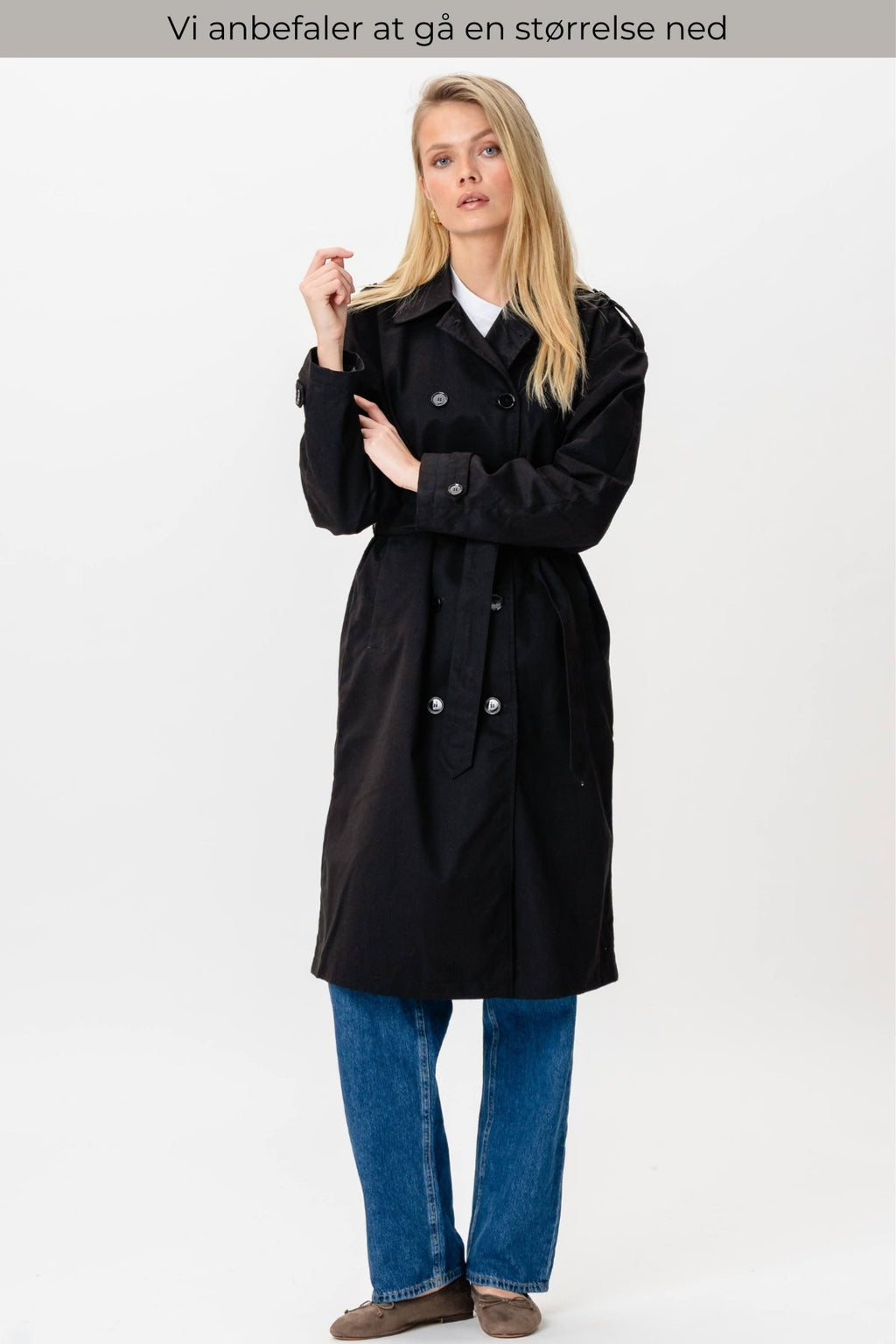 Linea trenchcoat - Svart