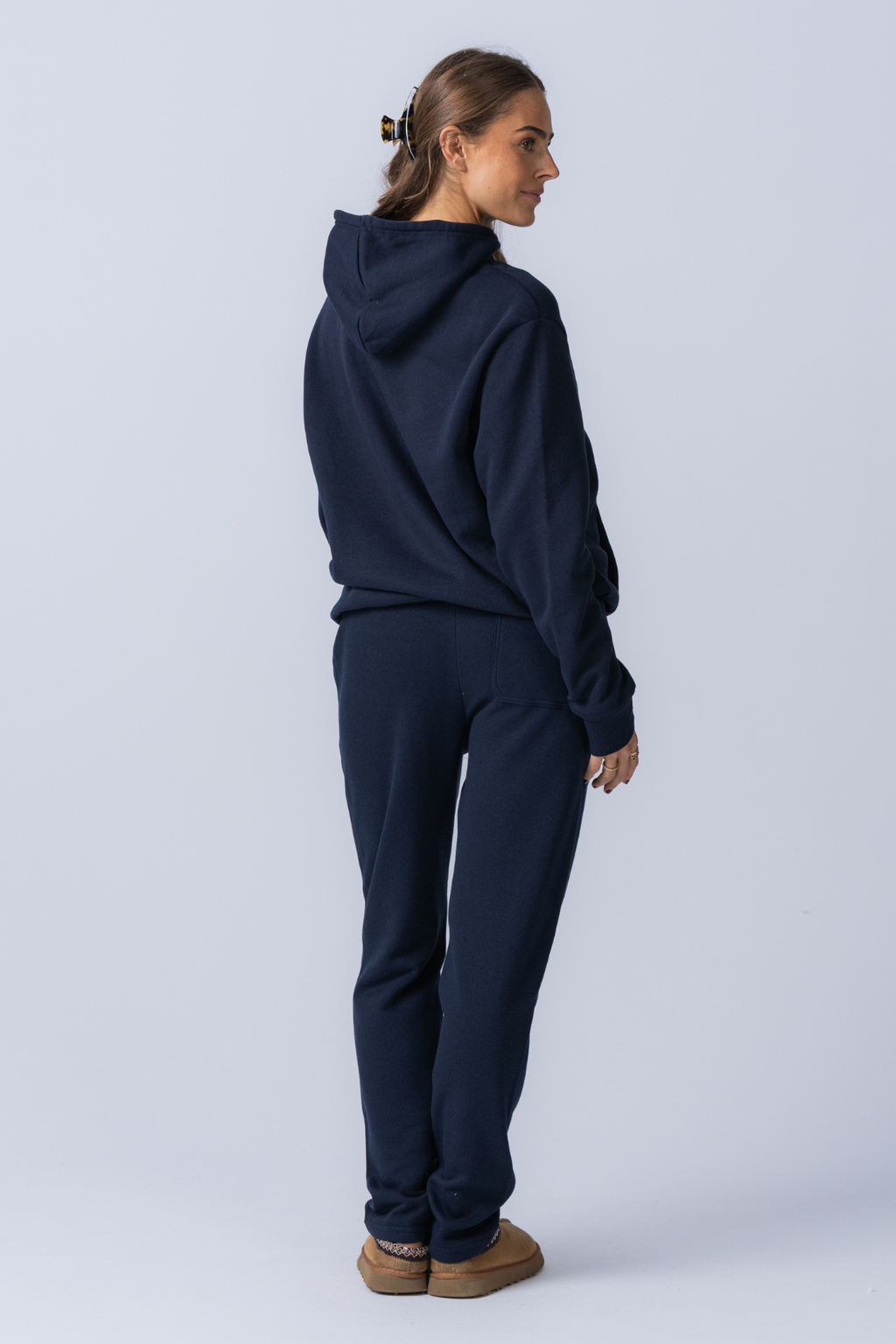 Essential Hoodie Sweatset för Kvinna - Navy