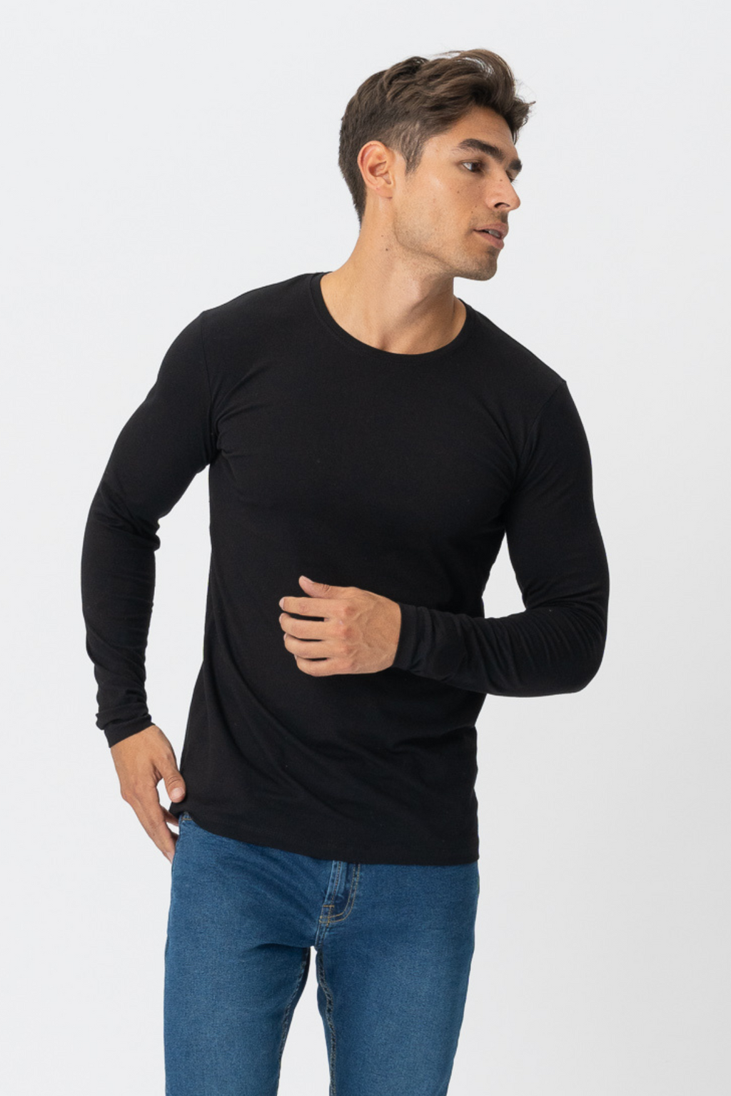 Långärmad  Muscle Tee - Svart