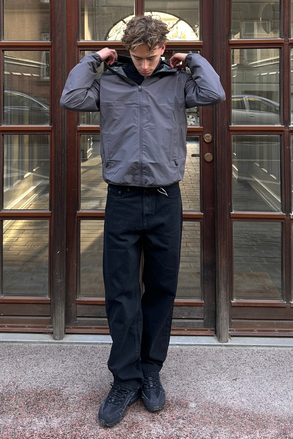 Vindjacka - Mörkgrå