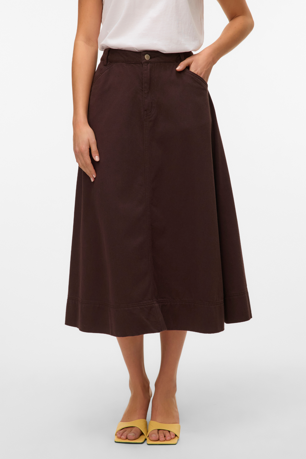 Filia Färgad Denimkjol - Chocolate Torte