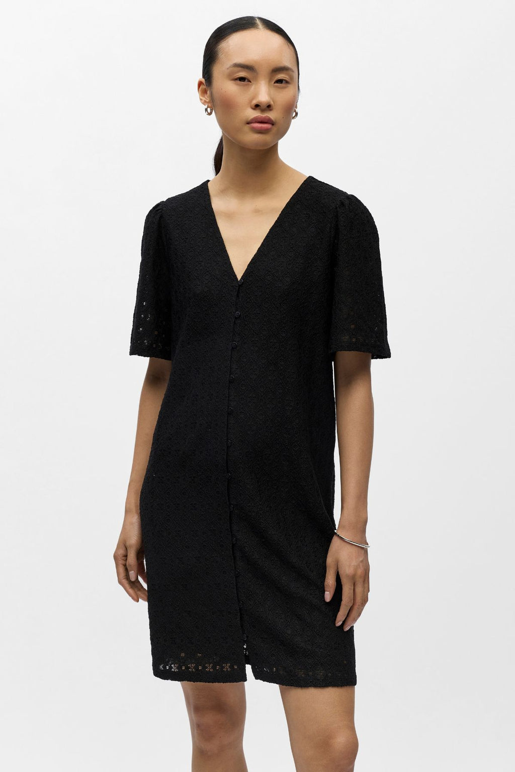 Laila V-Neck Dress - Svart