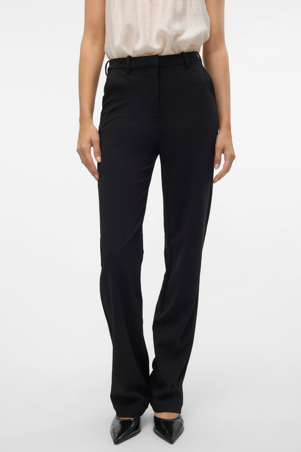 Zamira Slim Straight Pants - Svart