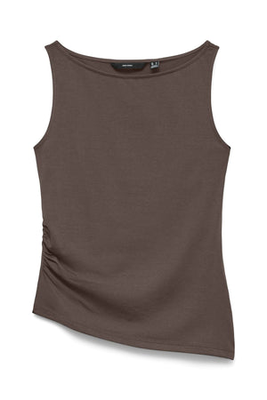 Kira Boat-Neck Topp - Chocolate Martini