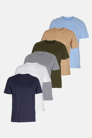 Ekologisk Basic T-shirt - Paketerbjudande 6 st. (email)