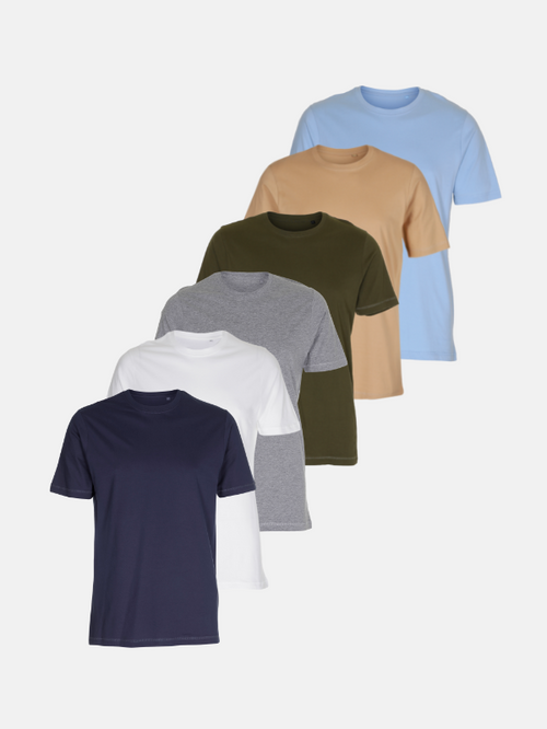 Ekologisk Basic T-shirt - Paketerbjudande 6 st. (email)