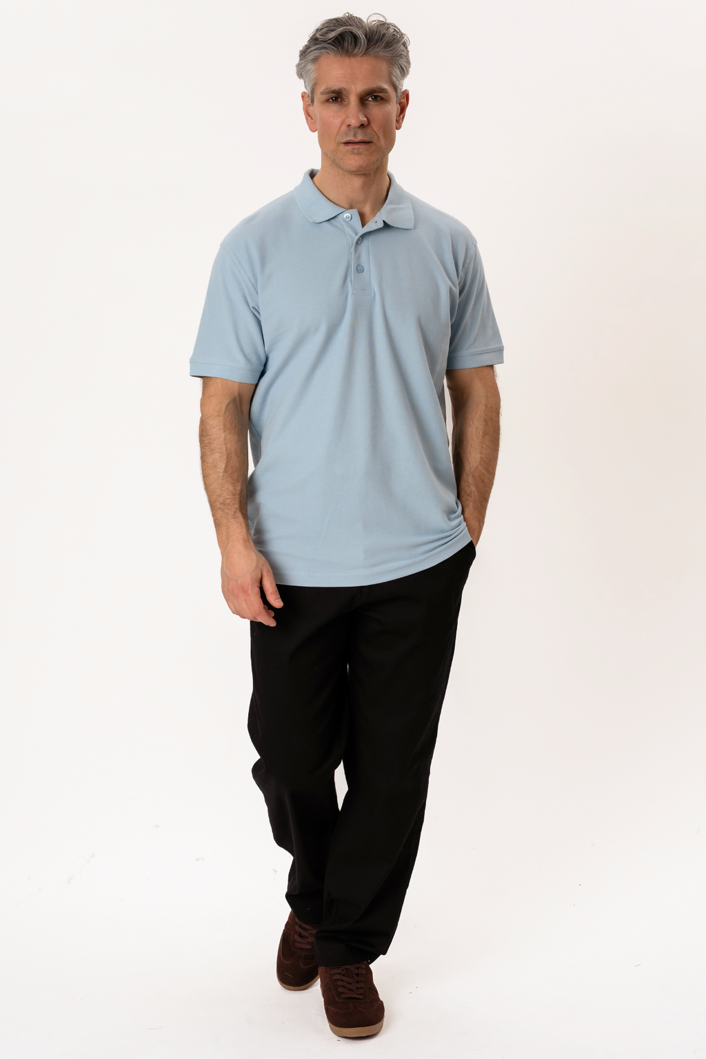 Basic Polo - Ljusblå