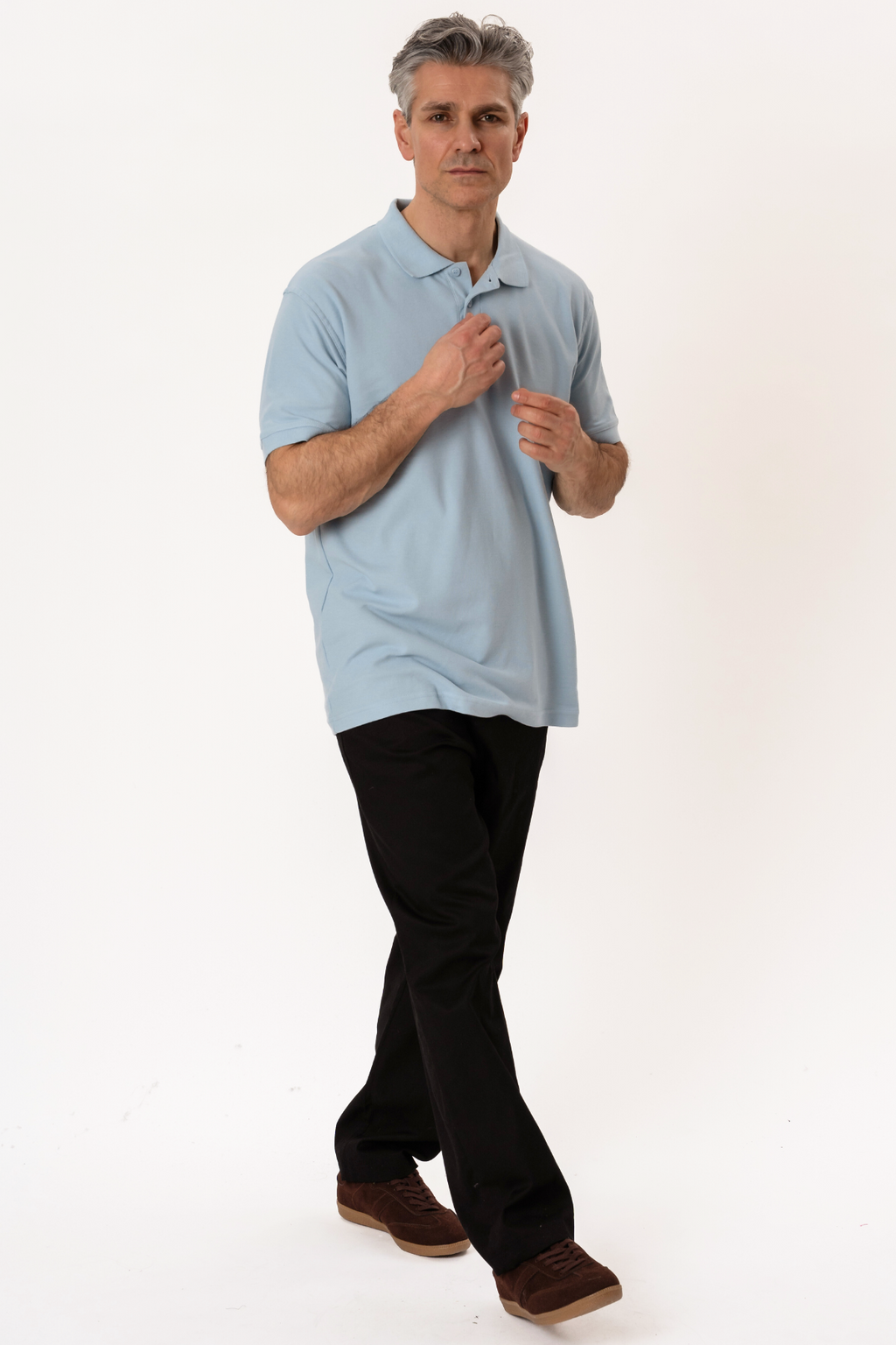 Basic Polo - Ljusblå