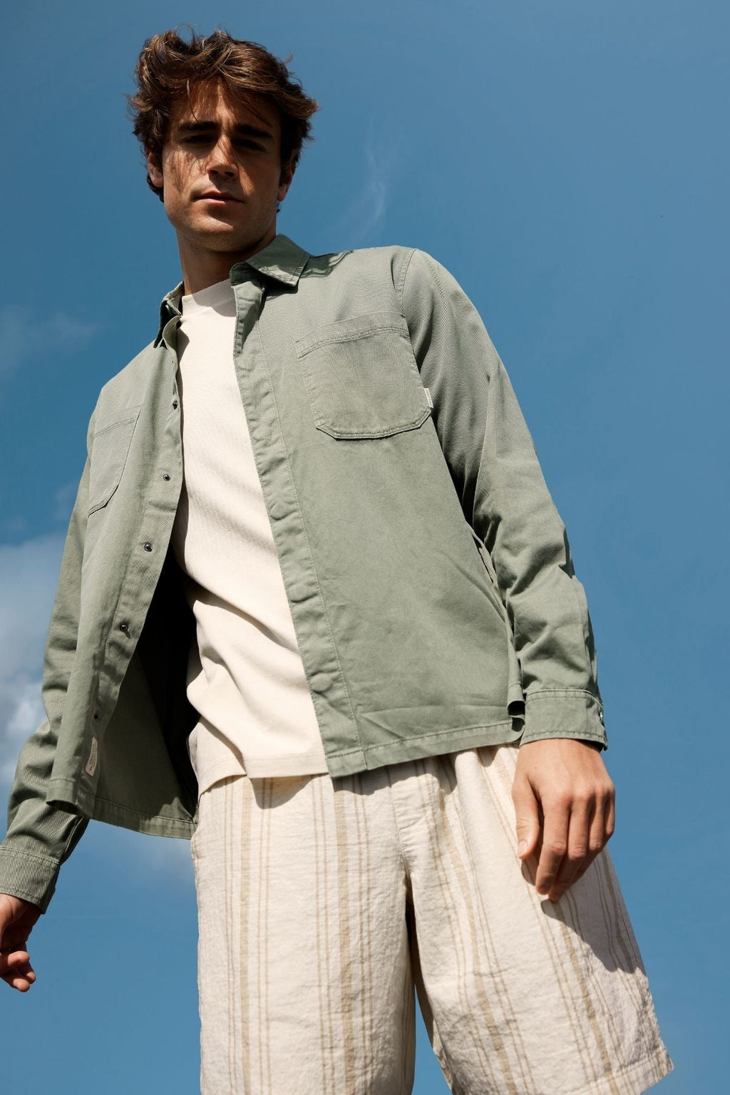 Alex Skjorta Regular Fit - Ljus Oliv